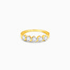 Gold Geometric Circlets Diamond Ring