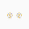 Gold Mesmerising Flower Diamond Earrings