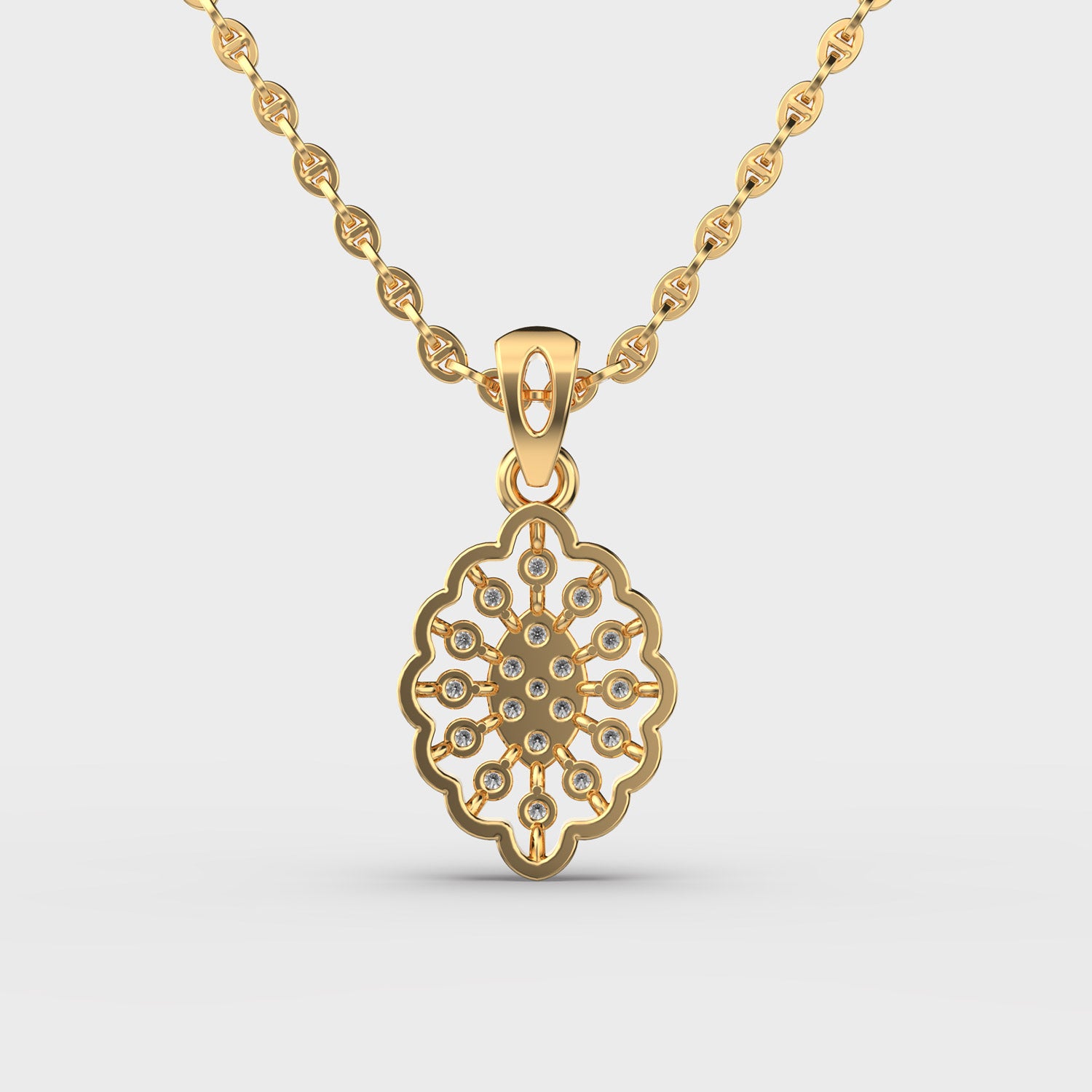 Luminous Iris Shimmer Diamond Pendant (Without Chain)
