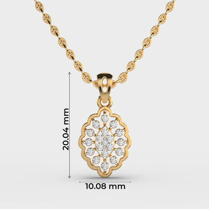 Luminous Iris Shimmer Diamond Pendant (Without Chain)