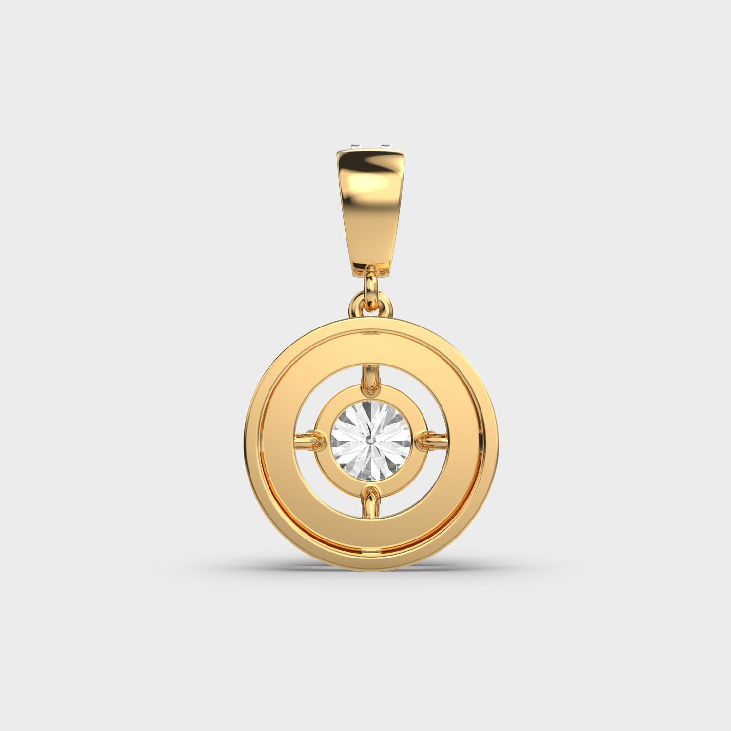 Roman Numeral Solitaire Pendant (Without Chain)