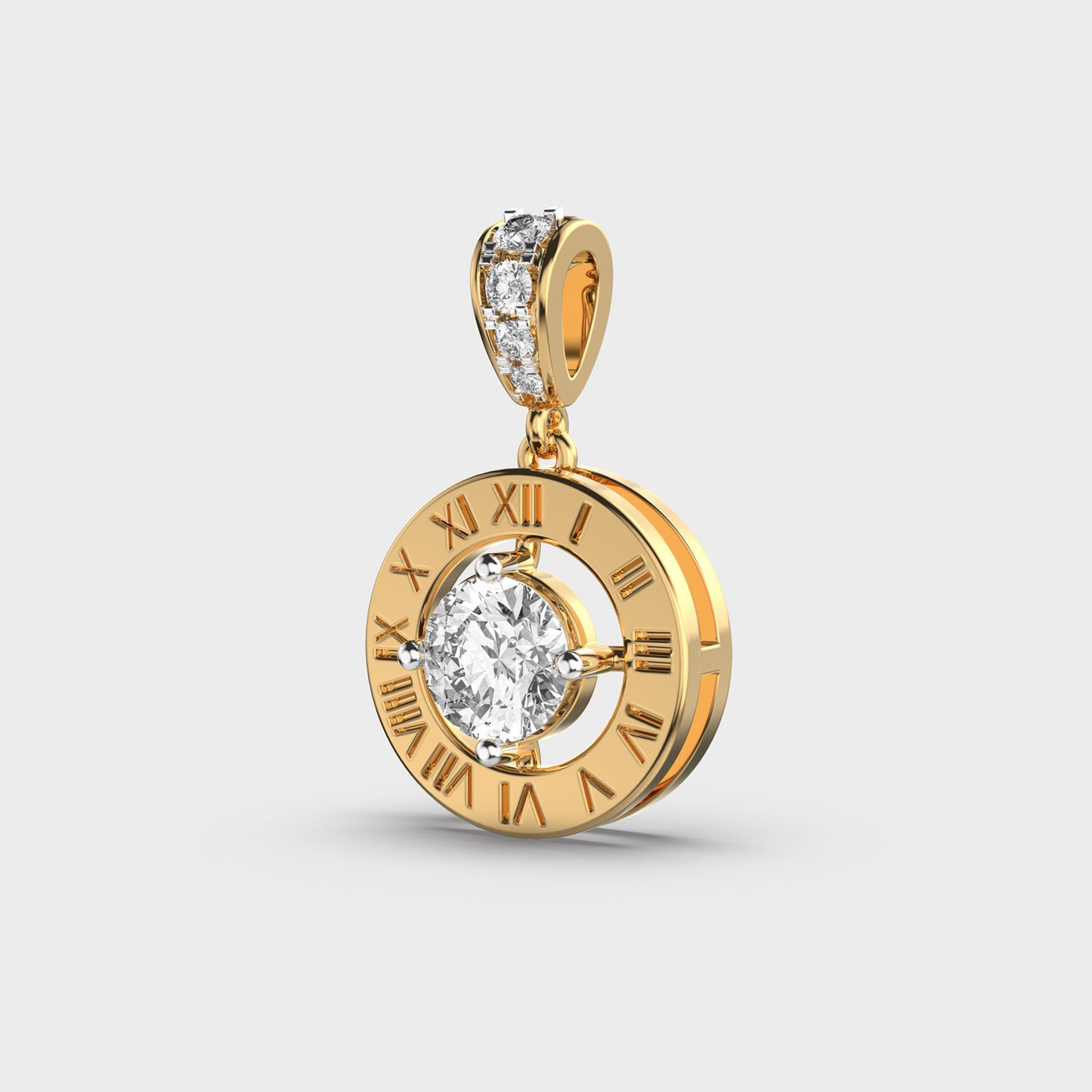 roman numeral solitaire pendant (without chain)