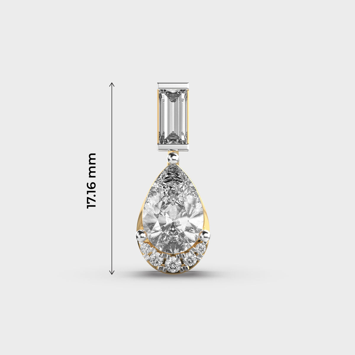 dewfall diamond teardrop pendant (without chain)
