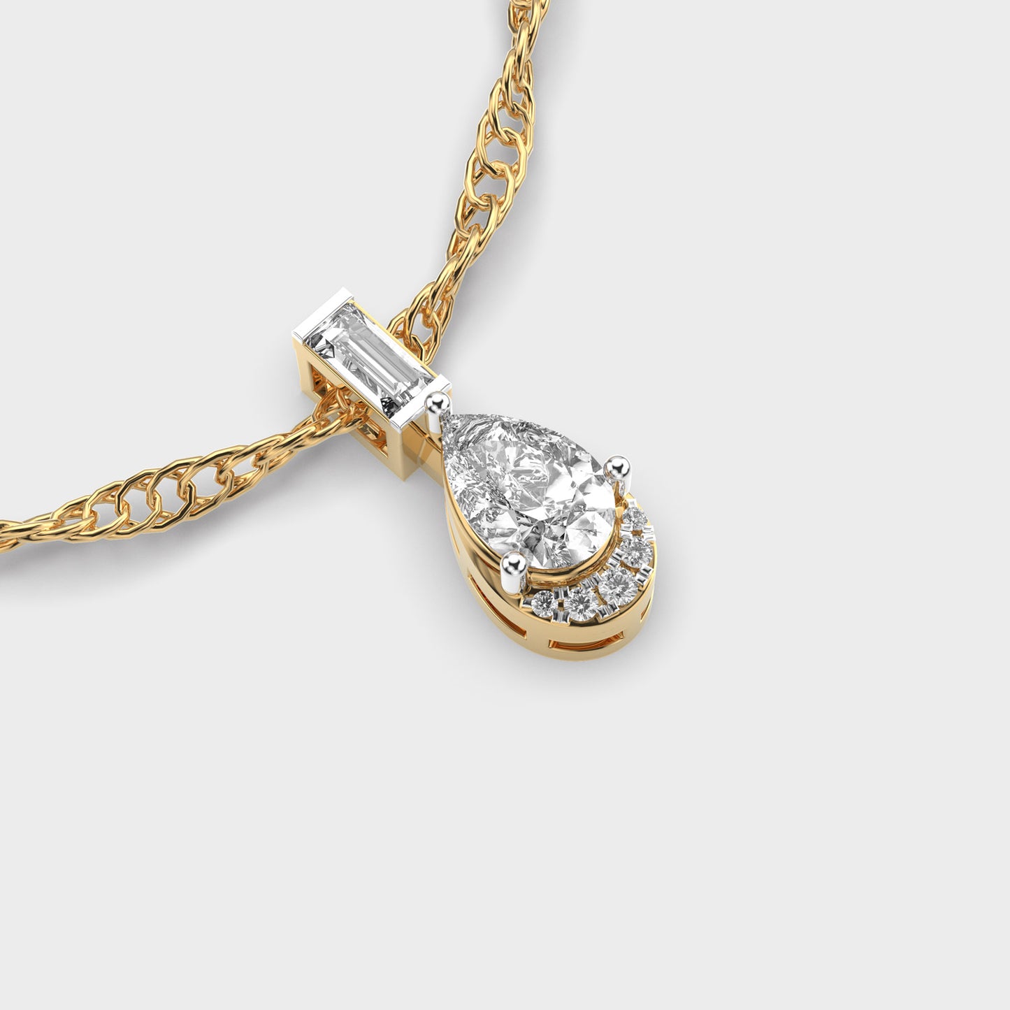 dewfall diamond teardrop pendant (without chain)