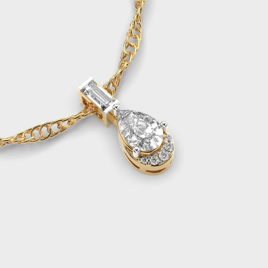 Dewfall Diamond Teardrop Pendant (Without Chain)