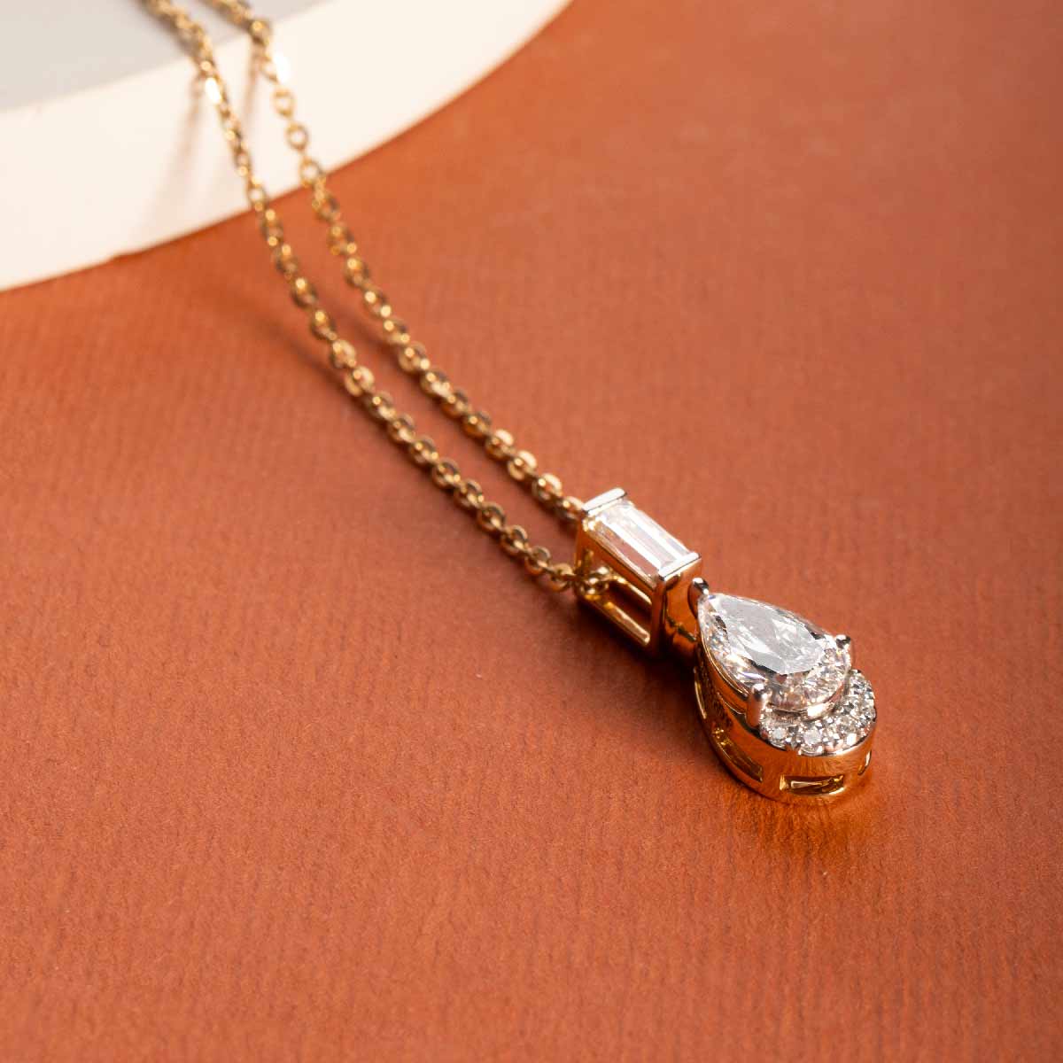 Dewfall Diamond Teardrop Pendant (Without Chain)
