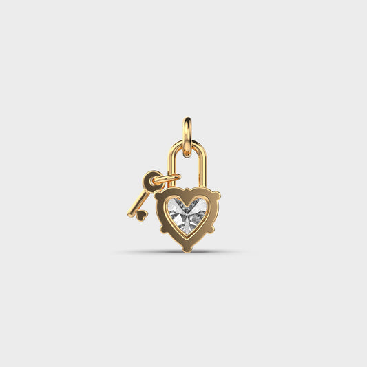 Key To My Heart Diamond Locket (Without Chain)