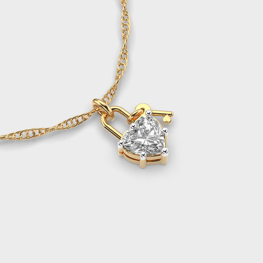 Key To My Heart Diamond Locket (Without Chain)