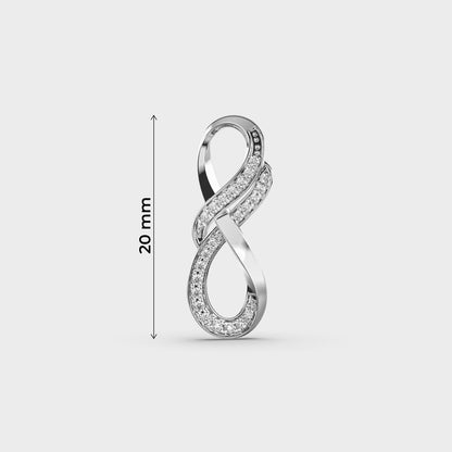 Double Infinity Loop Diamond Pendant (Without Chain)