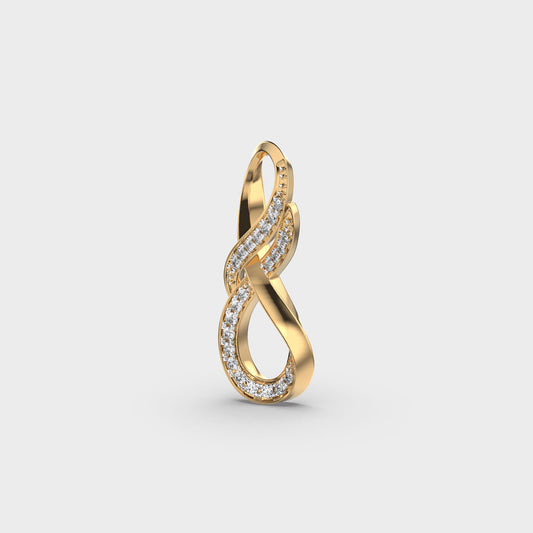 Double Infinity Loop Diamond Pendant (Without Chain)
