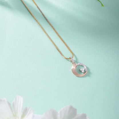 Dimidium Diamond Enrusted Pendant Set (Without Chain)