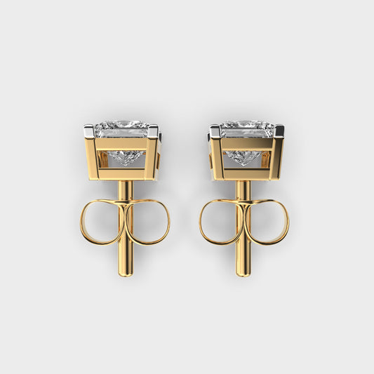 Classic Princess Principessa Diamond Solitaire Studs
