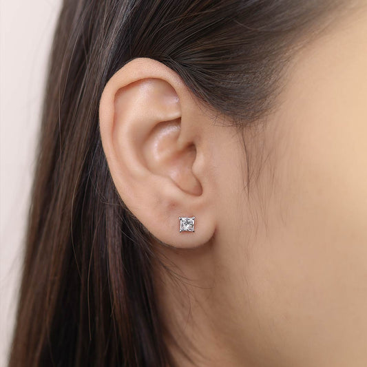 Classic Princess Principessa Diamond Solitaire Studs