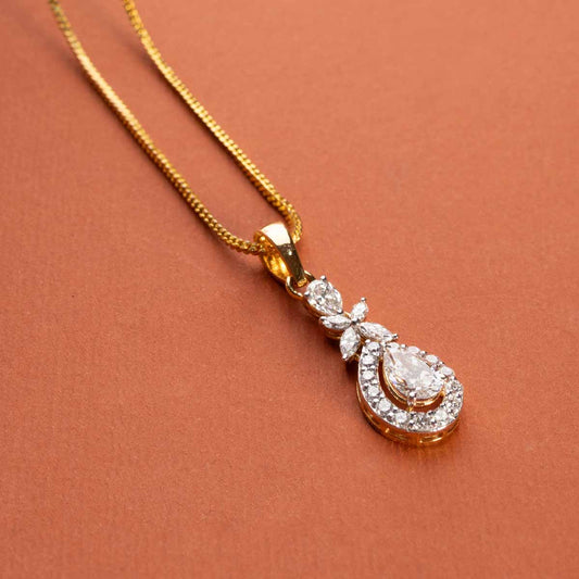 Alluring Diamond Drop Pendant (Without Chain)