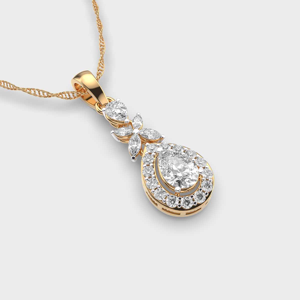 alluring diamond drop pendant (without chain)