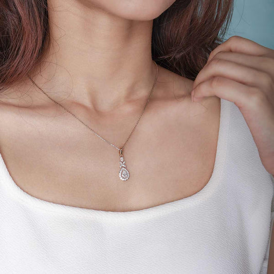 Alluring Diamond Drop Pendant (Without Chain)