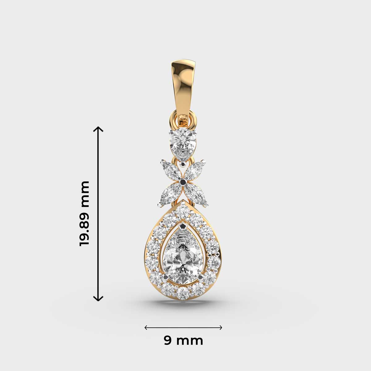 alluring diamond drop pendant (without chain)