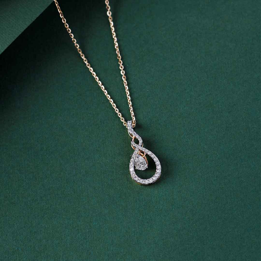 Princess Raindrop Diamond Pendant (Without Chain)