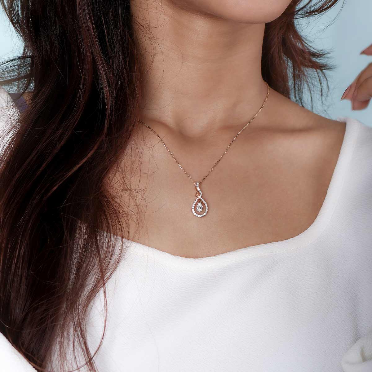 princess raindrop diamond pendant (without chain)
