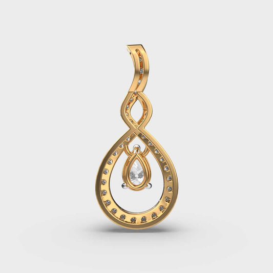 Princess Raindrop Diamond Pendant (Without Chain)