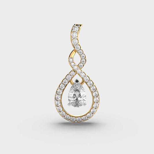 Princess Raindrop Diamond Pendant (Without Chain)