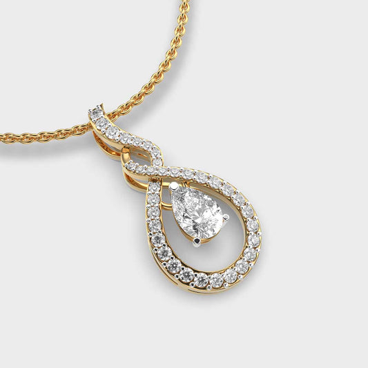 Princess Raindrop Diamond Pendant (Without Chain)