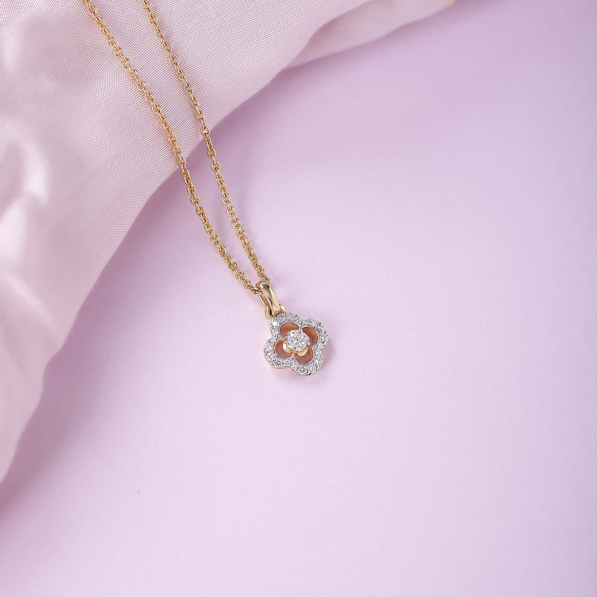 petalshine diamond encrusted pendant (without chain)