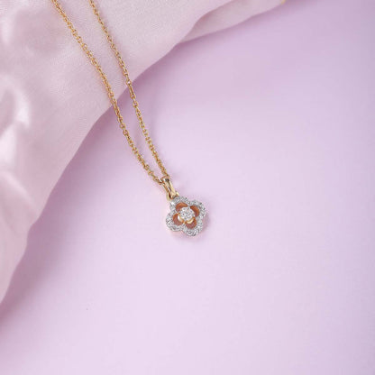 Petalshine Diamond Encrusted Pendant (Without Chain)
