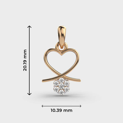 Flower From The Heart Diamond Pendant (Without Chain)