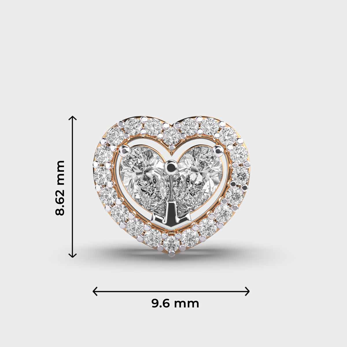Halo Of Hearts Diamond Pendant (Without Chain)