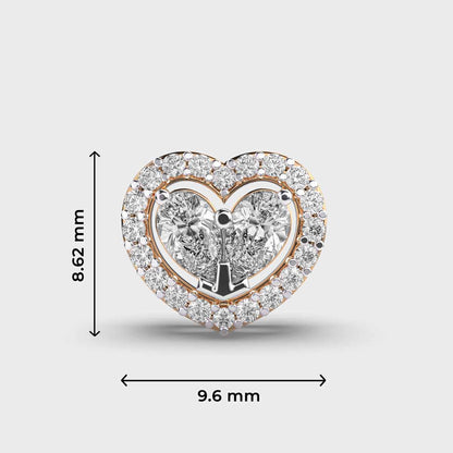 Halo Of Hearts Diamond Pendant (Without Chain)