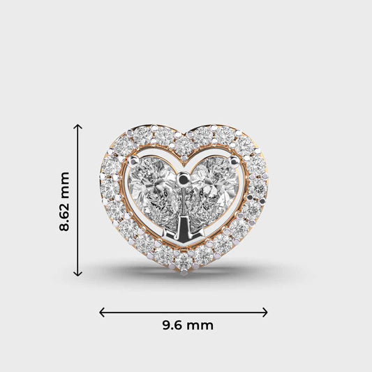 Halo Of Hearts Diamond Pendant (Without Chain)