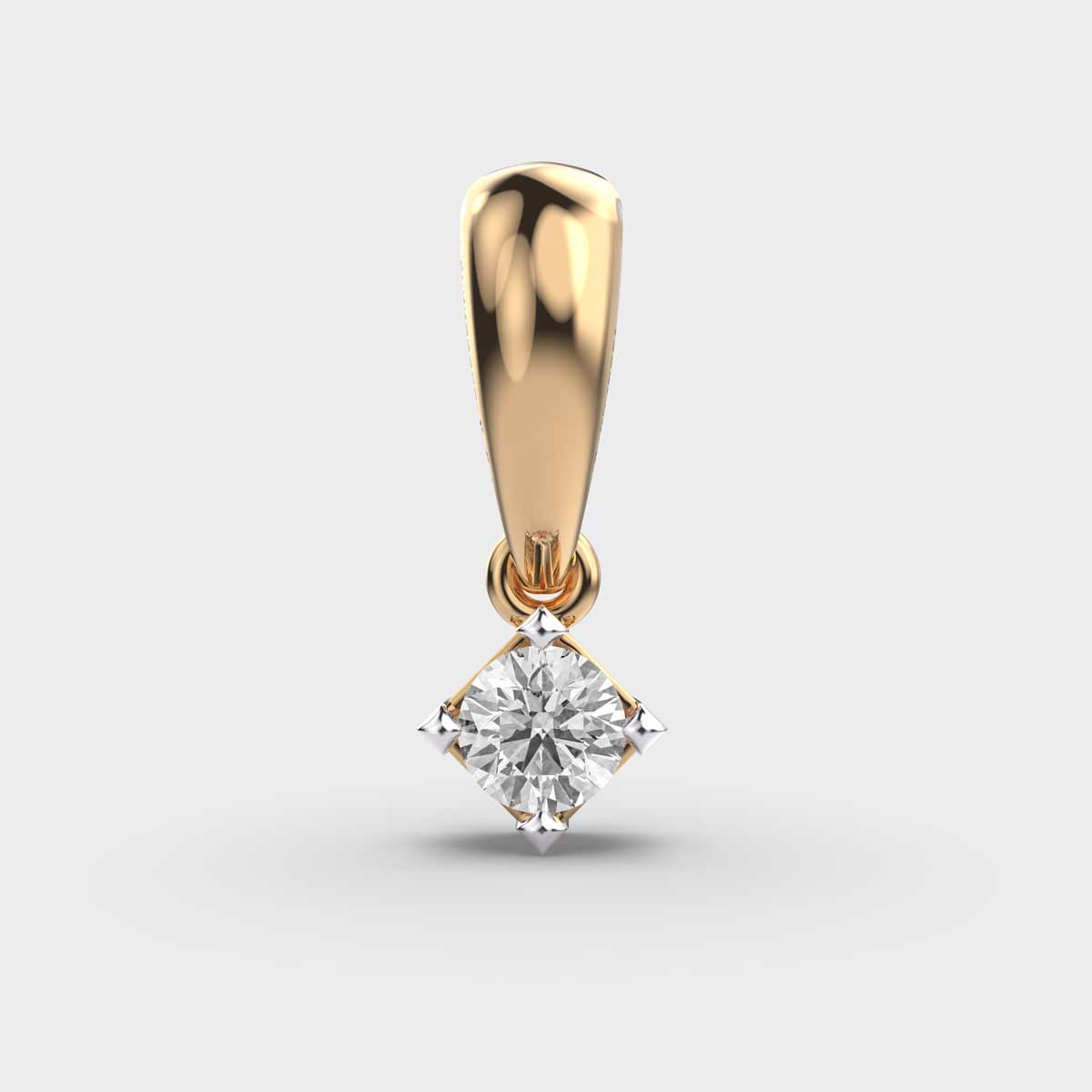 core round diamond pendant (without chain)