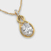 Oval Diamond in a Cage Pendant (Without Chain)