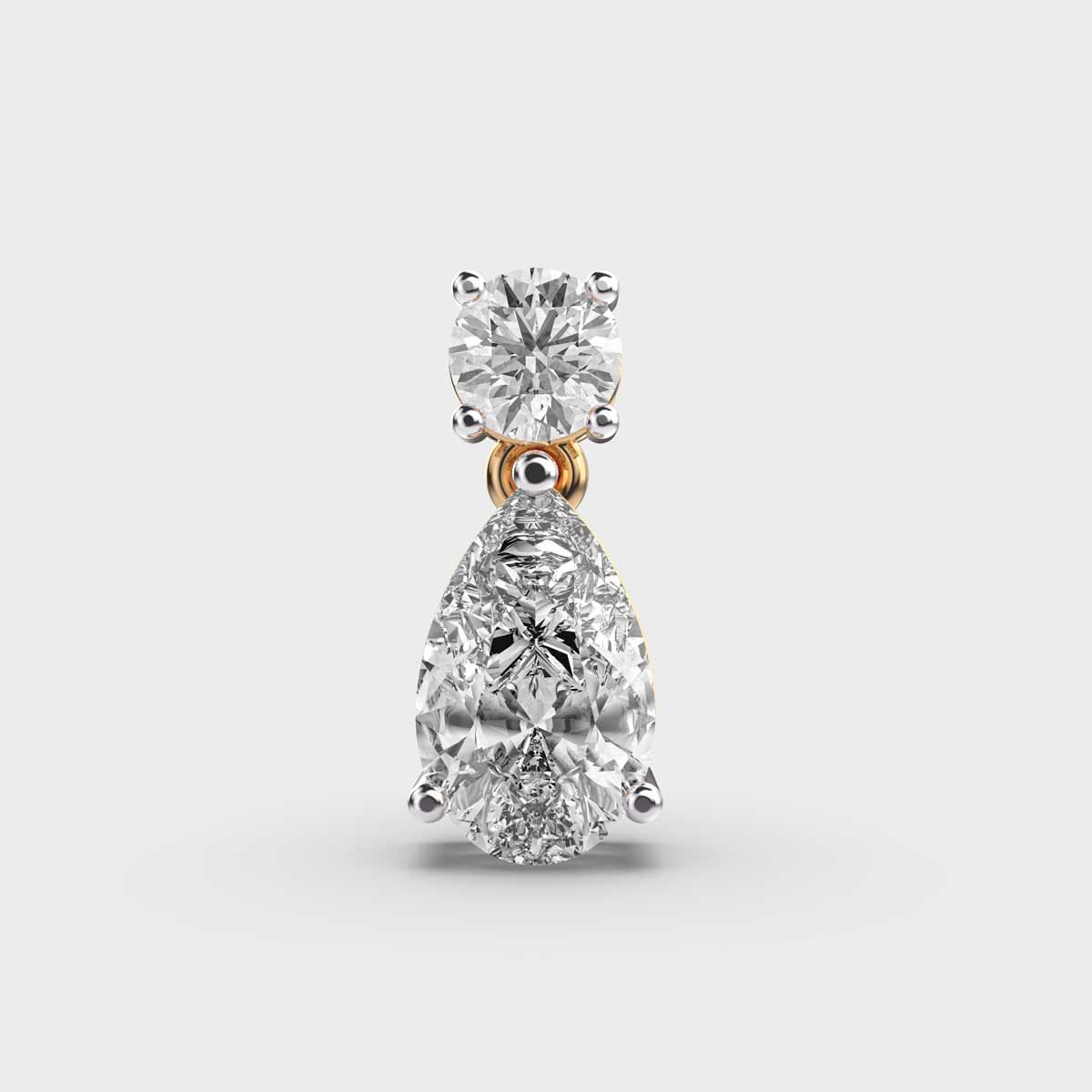 drops of sparkle pear cut solitaire pendant (without chain)