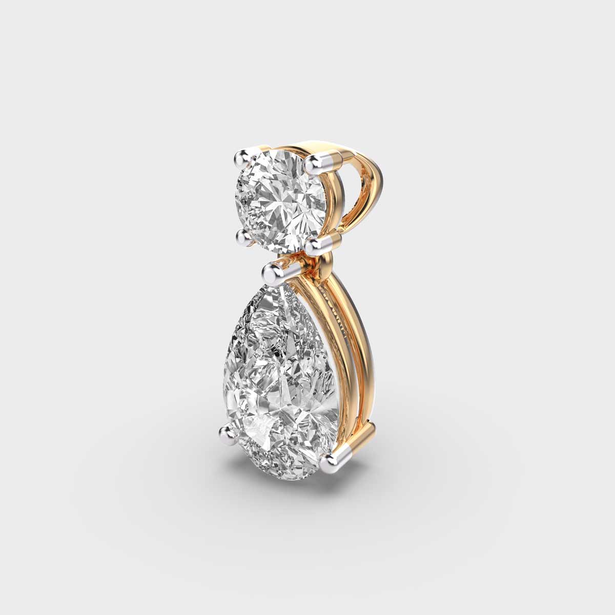 drops of sparkle pear cut solitaire pendant (without chain)