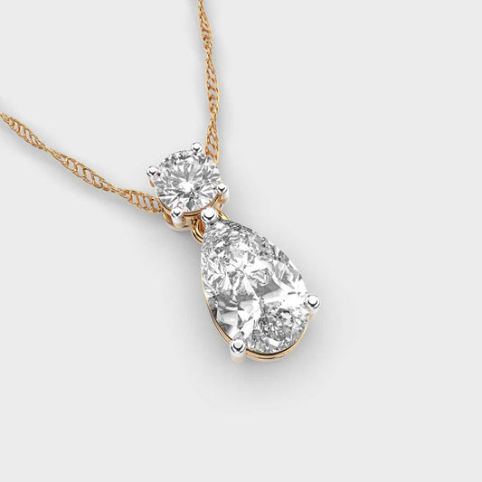 Drops Of Sparkle Pear Cut Solitaire Pendant (Without Chain)