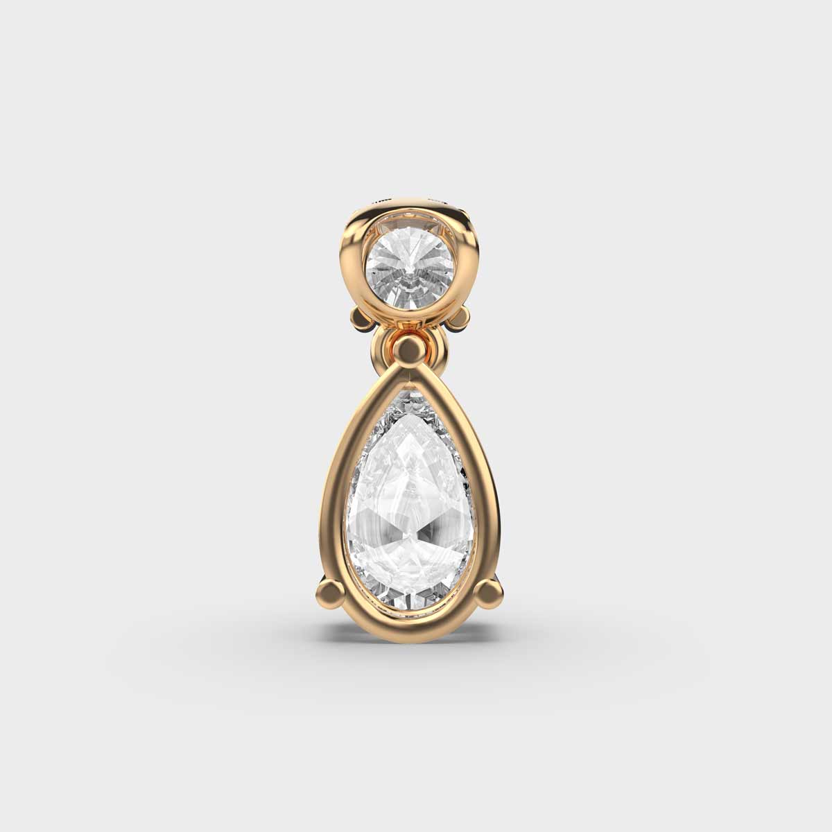 drops of sparkle pear cut solitaire pendant (without chain)