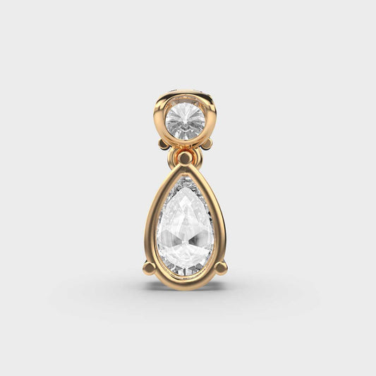 Drops Of Sparkle Pear Cut Solitaire Pendant (Without Chain)