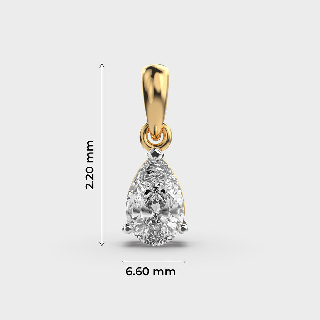 Adore Pear Cut Diamond Droplet Pendant (Without Chain)