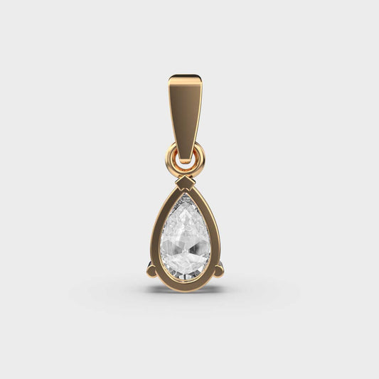 Adore Pear Cut Diamond Droplet Pendant (Without Chain)