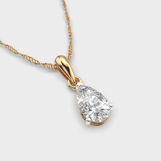 Adore Pear Cut Diamond Droplet Pendant (Without Chain)