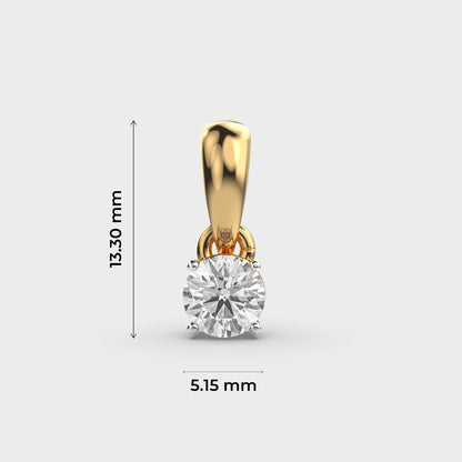 Radiant Droplet Solitaire Pendant (Without Chain)