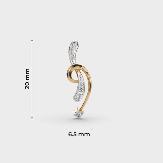 Glowtwist Diamond Encrusted Pendant (Without Chain)