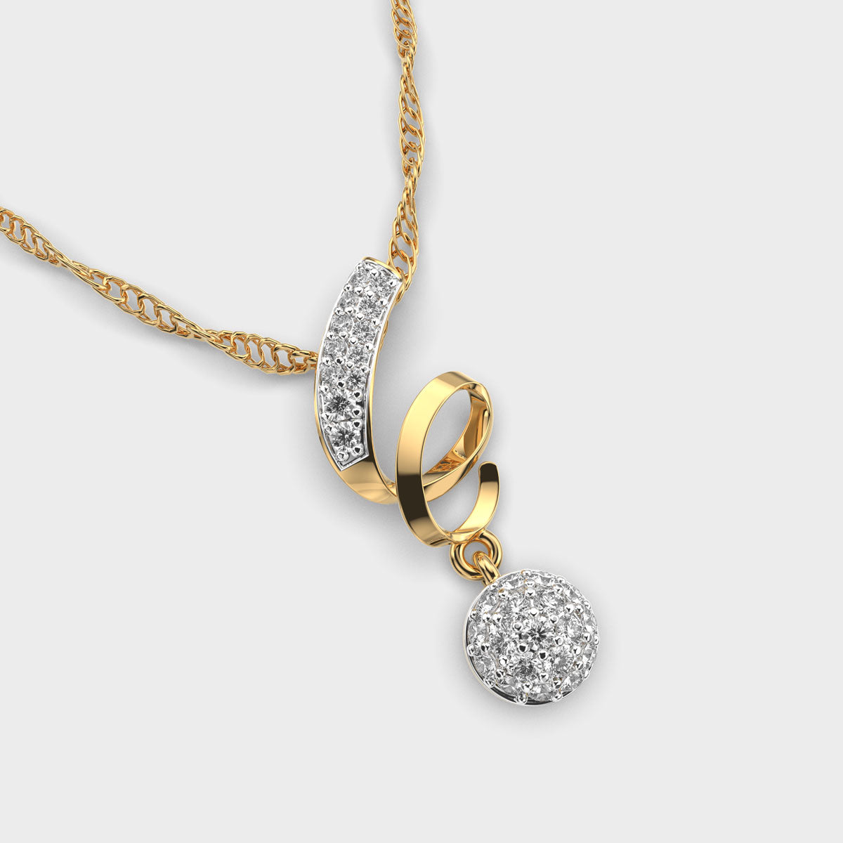 spire spiral diamond pendant (without chain)