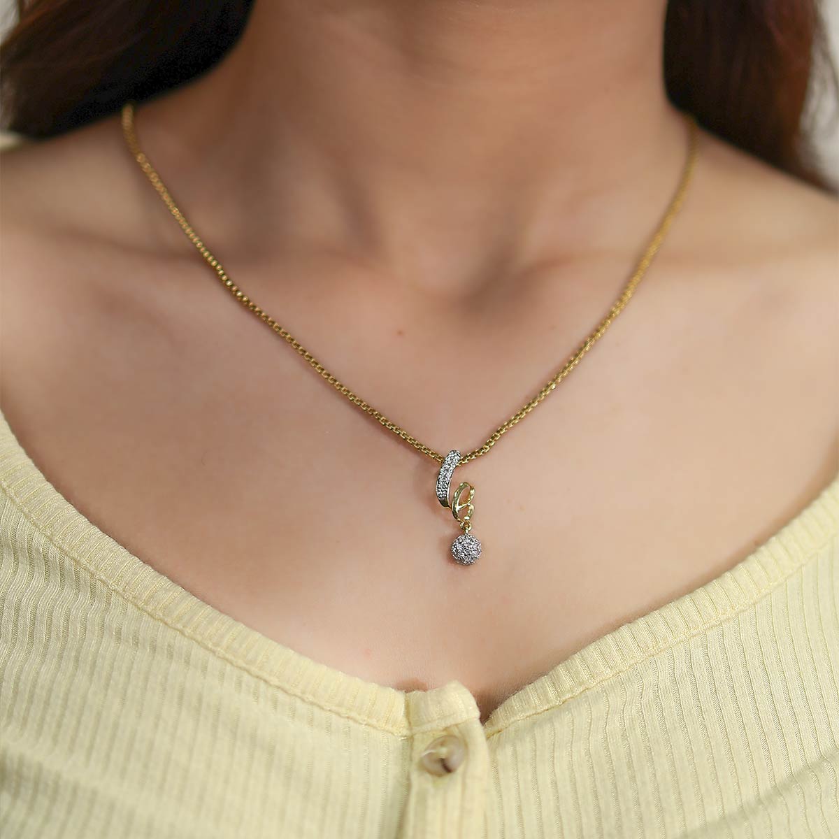 spire spiral diamond pendant (without chain)