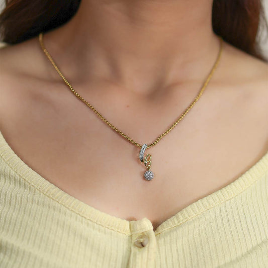 Spire Spiral Diamond Pendant (Without Chain)