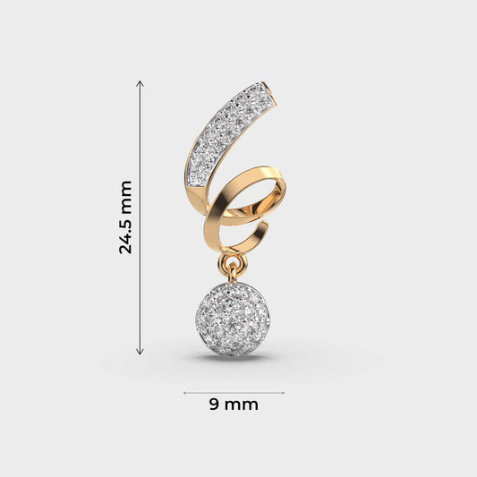 Spire Spiral Diamond Pendant (Without Chain)