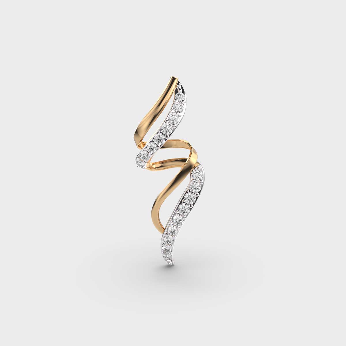 Spinny Twirl Lovely Diamond Pendant (Without Chain)