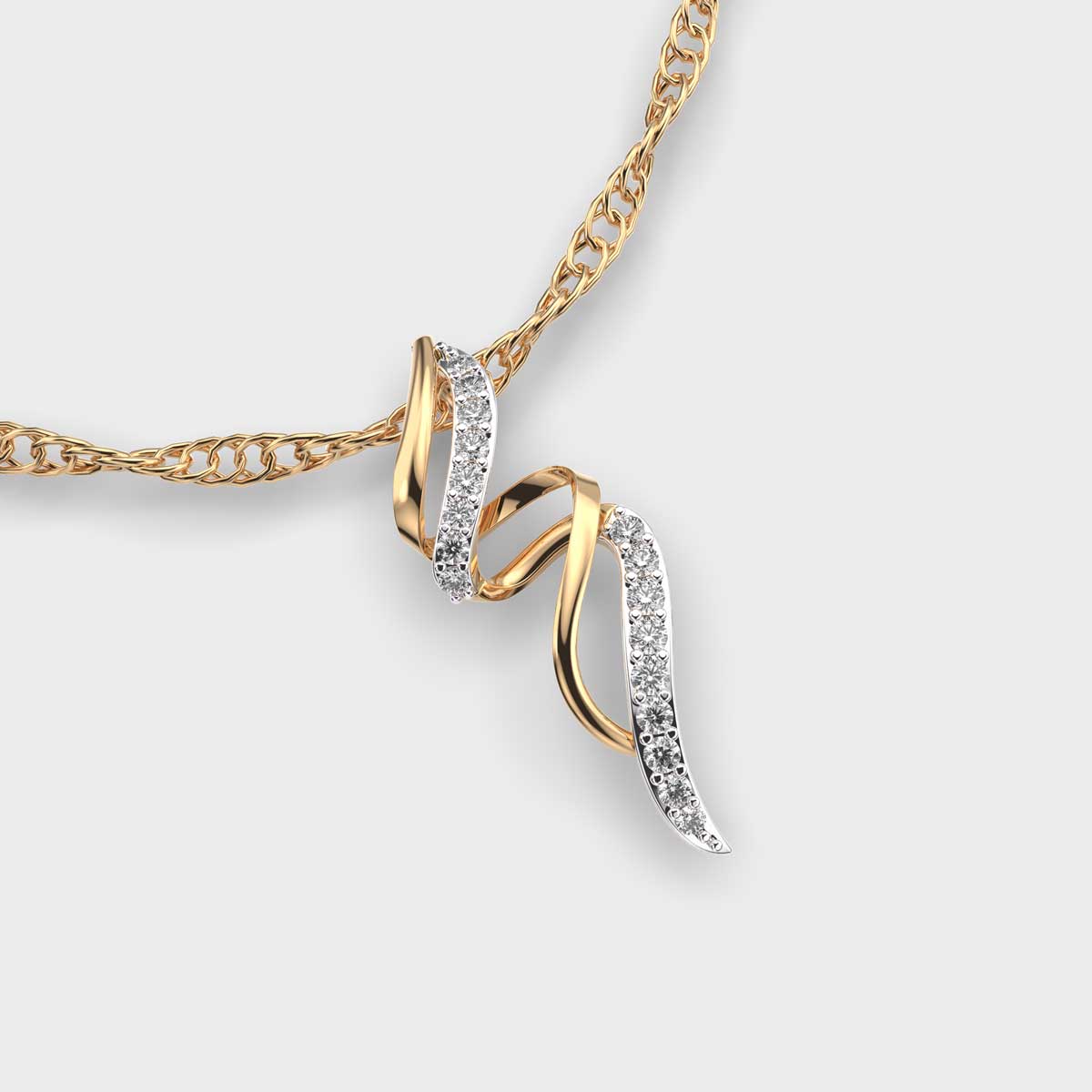 spinny twirl lovely diamond pendant (without chain)
